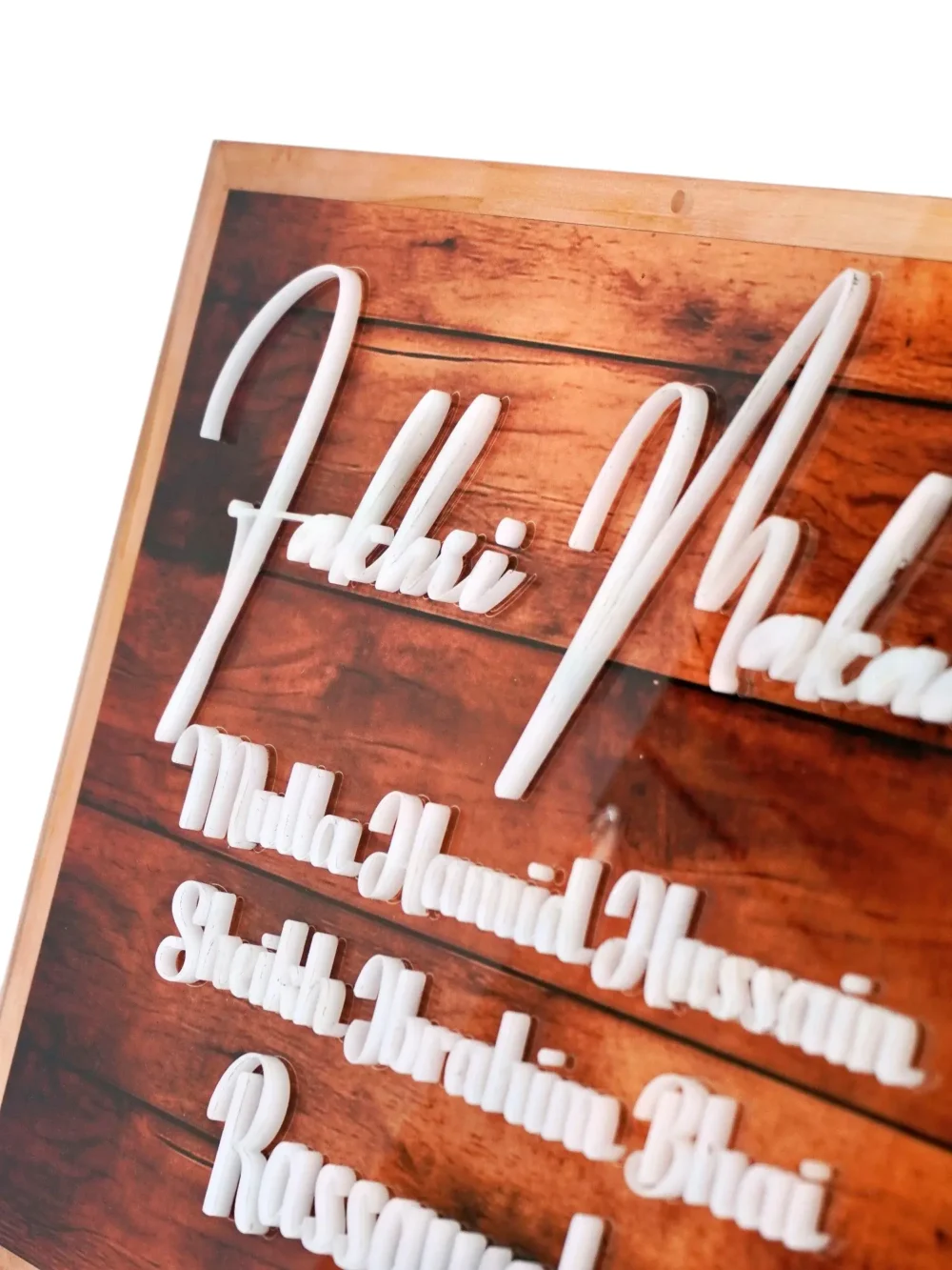 Wooden Texture Name Plate - Image 2